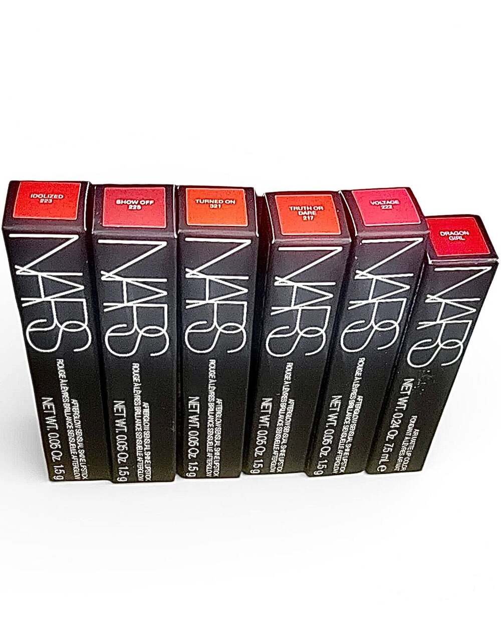 NARS Afterglow Sensual Shine Lipstick & Air Matte Lip Color Lot of 6